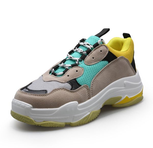 

fashion paris 17fw triple s sneakers triple-s casual dad mens designer shoes for women beige black sports trainers chaussures