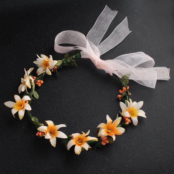 

2018 new flower crown women hair accessories girl headwear fashion wedding wreath bohemianflower headband