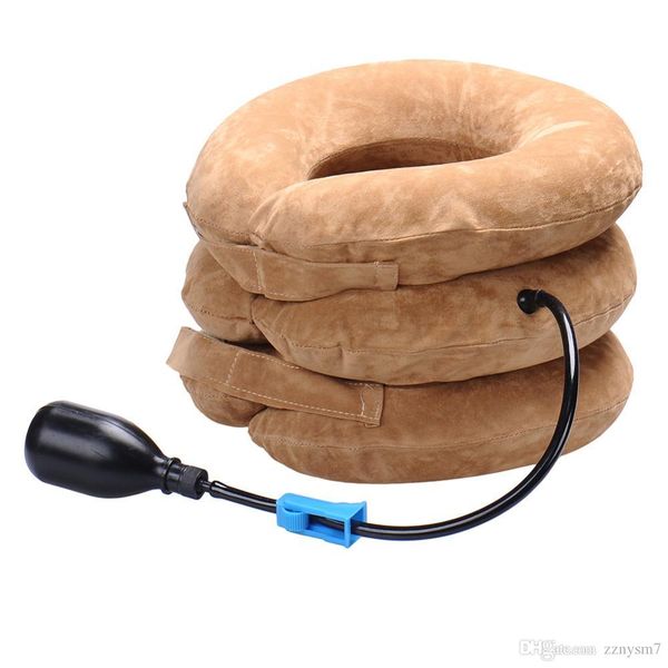 

new neck cervical traction device inflatable collar head back shoulder neck pain headache health care massage device