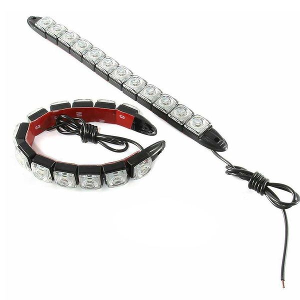 

2 шт. 12 светодиодов автомобилей дневного света супер яркий авто drl противотуманные фары дневного света вождения 6000k-8500k белый синий dc