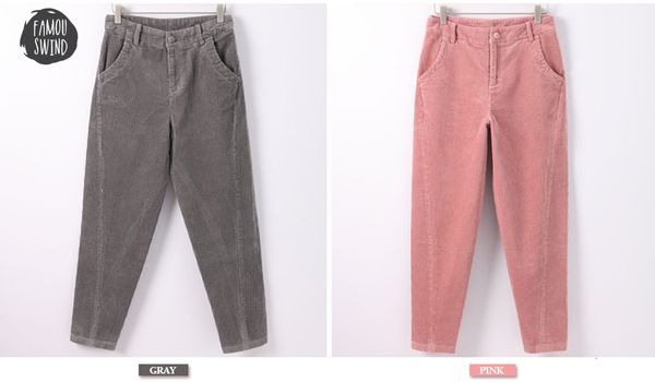 

harem pants womens trousers with high waist female loose casual corduroy pants womens large size pant women 2019, Black;white