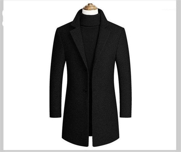 

mens outwear with single breasted fashion solid lapel neck outwear mens long sleeve trench coats spring autumn, Tan;black