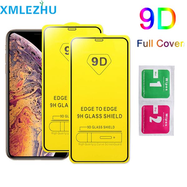 

9D Изогнутая крышка Закаленное стекло для iPhone 11 X XR XS Max 8 7 6s Plus Samsung m30 A20 A50 A70 протектор экрана стекла Защитная пленка