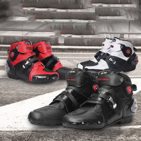 Motosiklet sürme ayakkabı erkekler dört mevsim motosiklet yarım bot, anti-sonbahar kaymaz yarış ayakkabıları ilkbahar yaz yarış botları binici botları