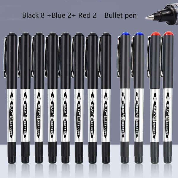 

12 шт. / лот прямая жидкая шариковая ручка гелевая ручка канцелярские принадлежности студент экзамен ручка подпись 0.5 мм