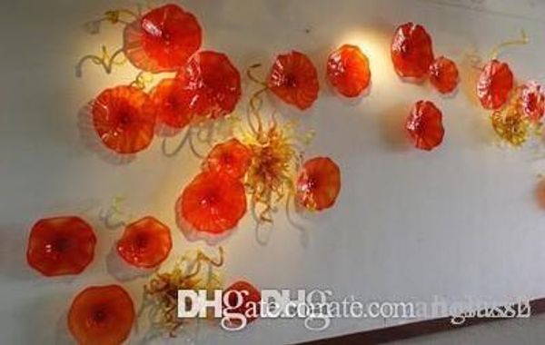 

l lobby decorative blown glass wall plates art design modern style glass wall art for home decor