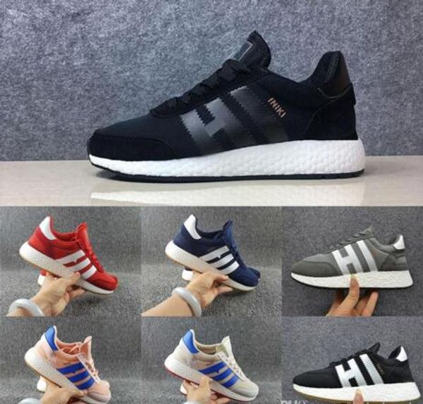 

designer trainers original iniki runner running shoes for men women black white iniki runner sport sneakers size 36-45, White;red