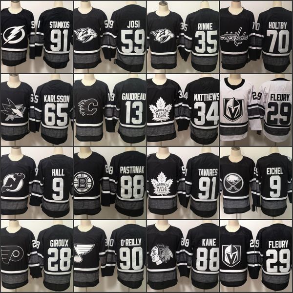 

2019 black 91 steven stamkos all-star game parley authentic player hockey jerseys embroidered stitched ing, Black;red