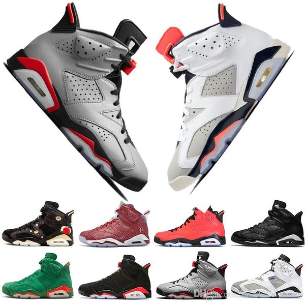 

2019 bred vi 6 6s mens basketball shoes infrared 23 3m reflective tinker hatfield gatorade green oreo men sports sneakers designer trainers
