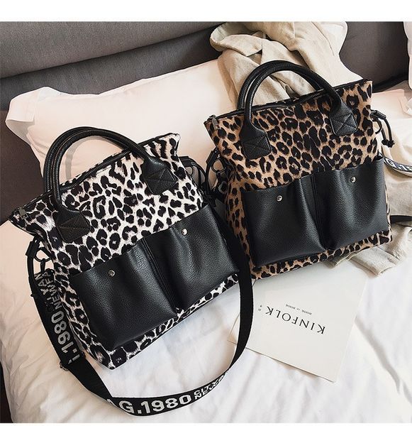 

2020 new leopard crossbody bags for women leather handbags female shoulder bag women messenger bag ladies hand bags sac a main