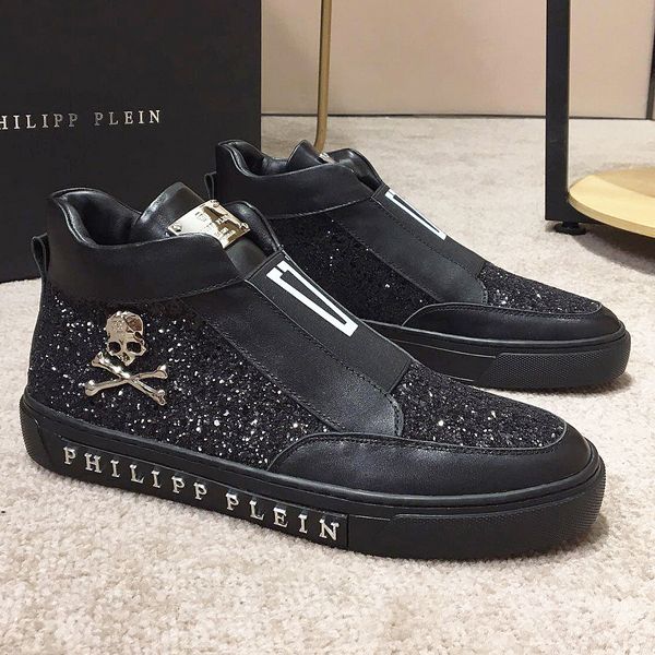 

2019 мужская высокого класса PI @ HILP PI @ IE кружева высокие кожаные повседневная обувь