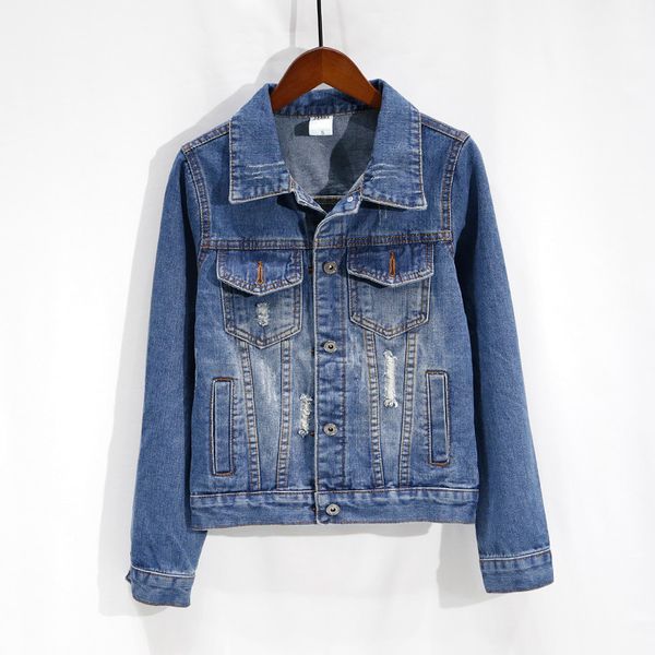 

plus size 5xl denim jacket women 2019 korean fashion slim outwear lady spring autumn short vintage single-breasted jeans coats, Black;brown