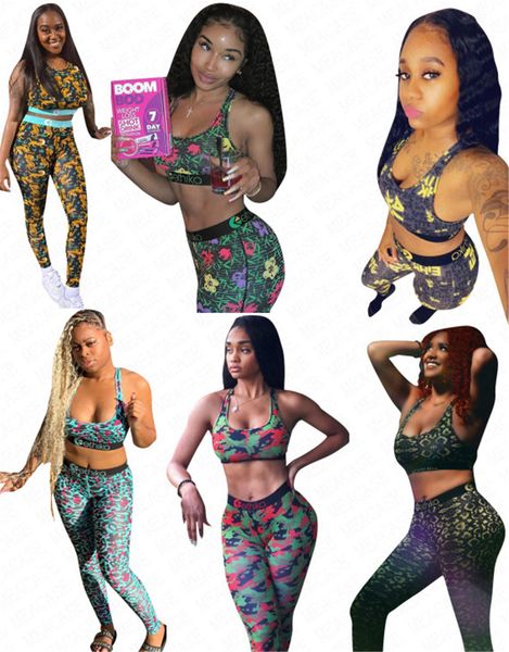 

women's designer swimwear two piece swimsuit quick dry sports bra and swim leggings pants outfit trend print beachwear tracksuit d61807, White;black