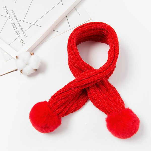 

winter scarf winter boy baby girl soft warm wool scarfs children's wild ball bib thickened wool collar scarf boy girl, Blue;gray