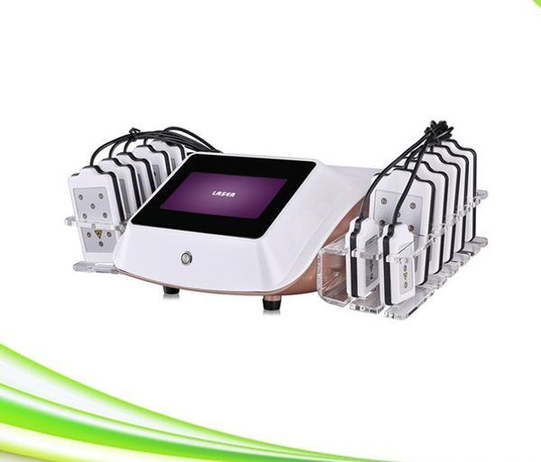 

spa salon clinic 14 pads lose weight slim lipolaser lipo laser machine, Black
