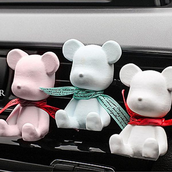 

cute bear car air freshener air conditioning outlet solid plaster aroma perfume diffuser ambientador coche car interior gift