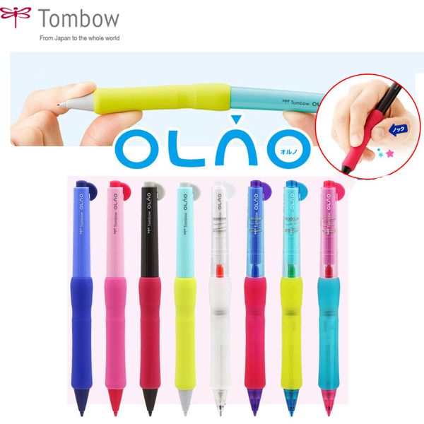 

tombow olno comfortable mechanical pencil 0.5 mm bendable lead pencils for school writing sh- assorted barrels japan import, Blue;orange