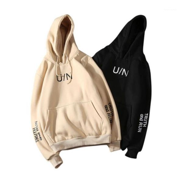 

мужской дизайнер одежды письма печати мужские толстовки с длинным рукавом с капюшоном мужские кофты осень активный, Black