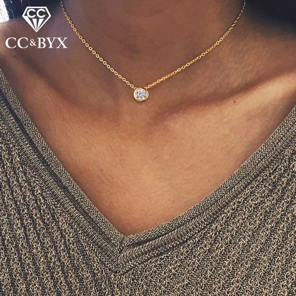 

cc sterling silver 925 necklaces pendants for women cubic zirconia fashion jewelry bridal wedding engagement colar bijoux ccn301