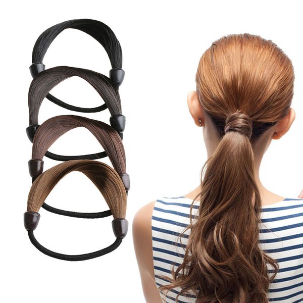 

1 pc woman korean style hairpiece accessories rope hairband accessories synthetic wig elastic headwear girl modern