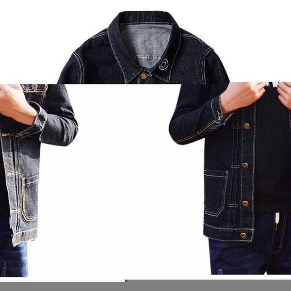 

fashion jacket mens jackets and coats fashion winter jacket motorcycle slim hole jeans plus size veste homme, Black;brown