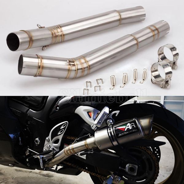 

motorcycle exhaust middle link pipe escape mid connection pipe system for hayabusa gsx1300r gsxr1300 hayabusa 2008 - 2017
