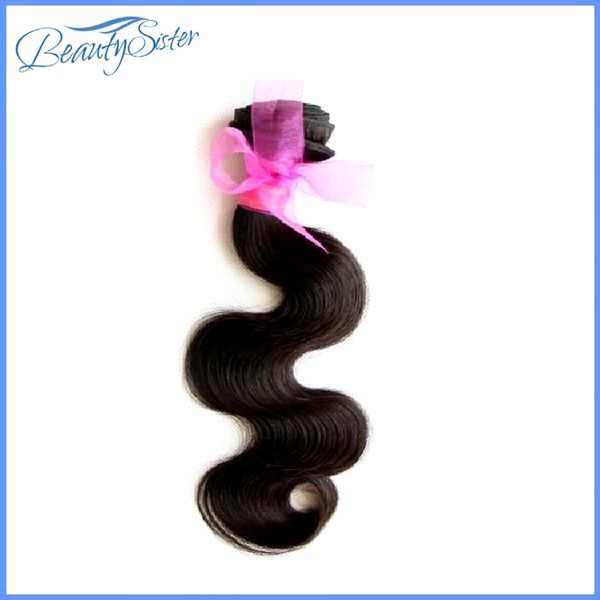 

10a unprocessed brazilian virgin human hair bundles weave body wave one pcs 100g cuticle aligned hair from one donor natural color, Black