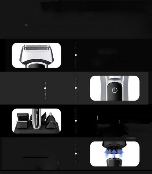 

новый kemei персональный 3d электробритва для мужчин волос триммер для бороды машинка для стрижки волос бритвенный станок cortapelos cuchill