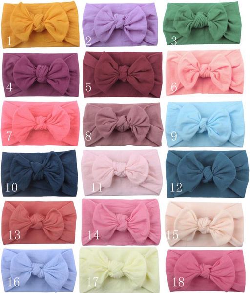 Candy Colours Ins Inynon Headwrops Europeanamican Baby Candy Colours Bow Headband ребёнок элегантная девочка бантики волос аксессуары