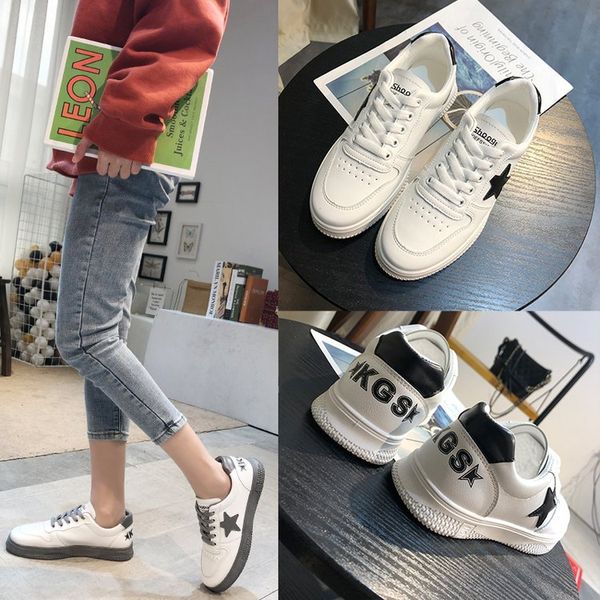 

white shoes ins fashion 2020 spring new style online celebrity women's casual versatile shoes sports, Black