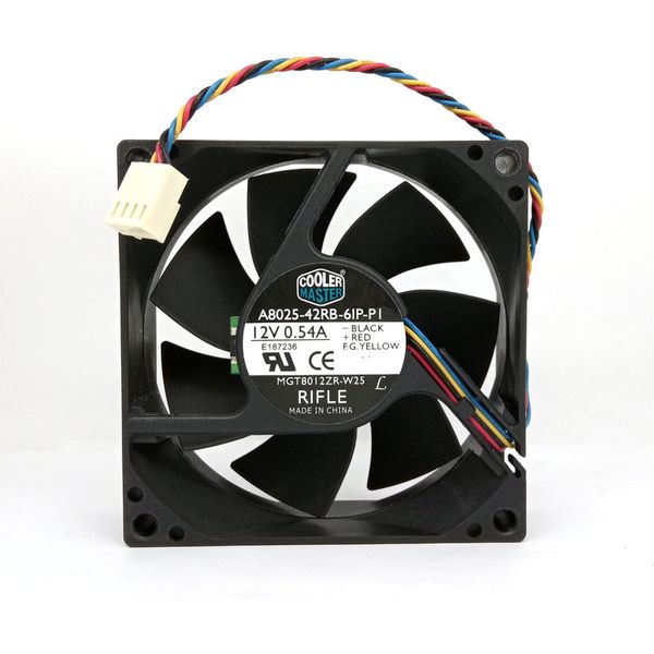 

new original coolermaster a8025-42rb-6ip-pi mgt8012zr-w25 dc12v 0.54a 80x80x25mm 4lines computer cooling fan