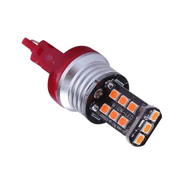 

1pc t25 3156 3157 led car light source 15 smd 2835 rear signal bulb p27w p27/7w reverse lamp anto white/red/yellow dc12v