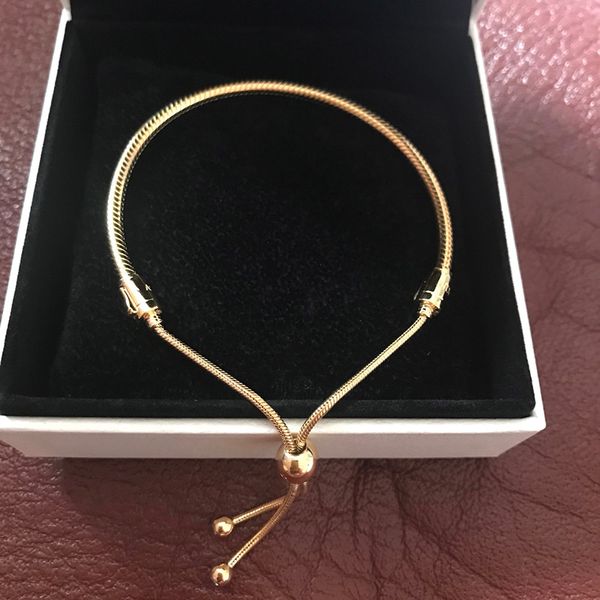 

2019 18k желтое позолоченные браслеты ручной веревку для пандоры стерлингового серебра 925 для женщин с первоначально коробка подарка беспла, Golden;silver