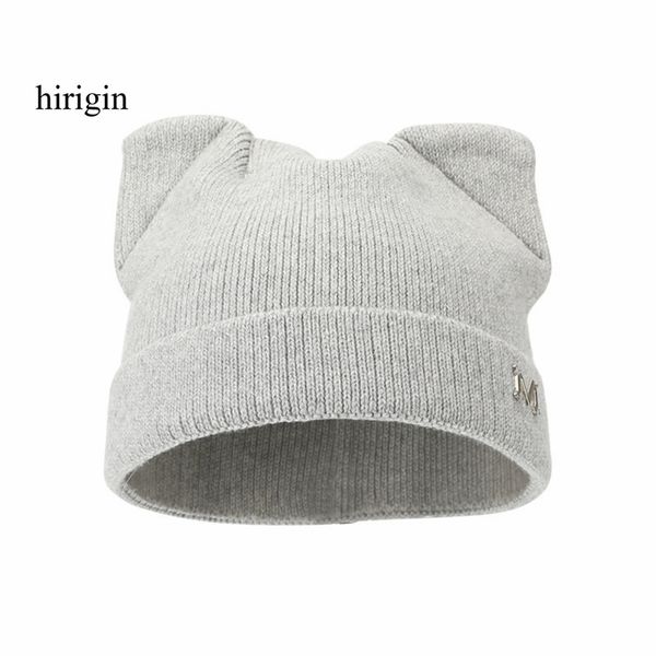 

2020 новый pom poms winter hat для женщин мода solid теплые шапки вязаные шапочки cap марка толстые женщины cap оптом, Blue;gray