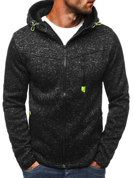 

hoodies men 2018 autumn brand clothing thick sweatshirts men hoodie velvet zipper hoody tracksuits male sudaderas para hombre, Black