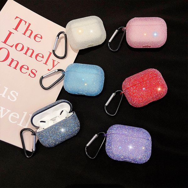 

glitter crystal case for airpods pro silicone protective cover for airpods 3 charging box 7 colors