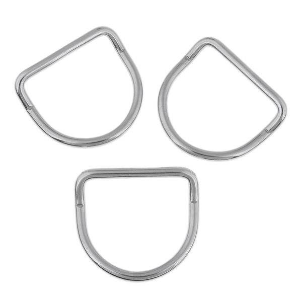 

pack of 3 heavy duty diving scuba bent d ring for webbing belt/harness attachment