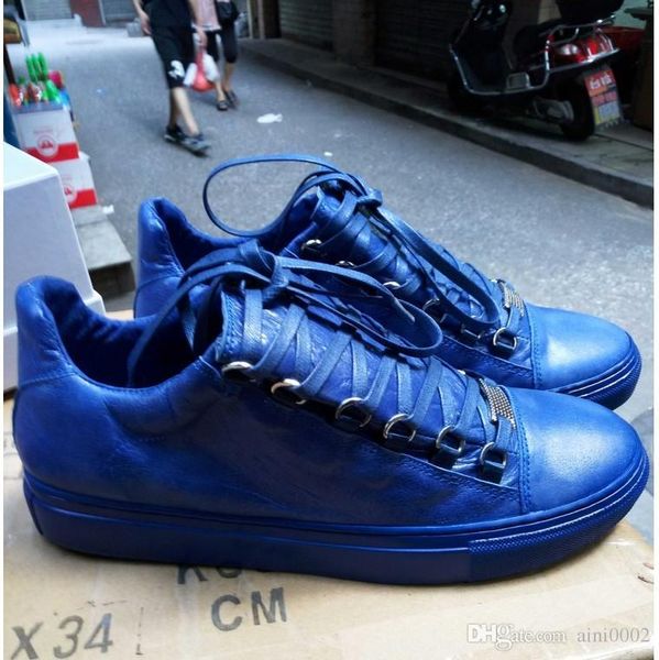 

edition quality low black arena full-grain leather/wrinkles kanye west casual shoes fashion men's hi sneakers street boy