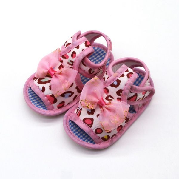 

baby girl soft sole shoes kids anti-slip sandals prewalkers bowknot design first walkers walking shoe, Black;red