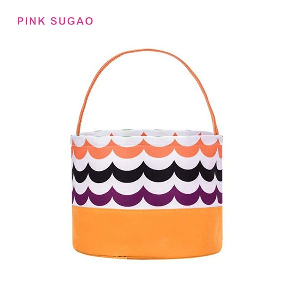 

розовый sugao дизайнер сумочка женщины горячие продажи сумка ведро хэллоуин печать ведро сумка хэллоуин корзина холст конфеты корзина фабрик