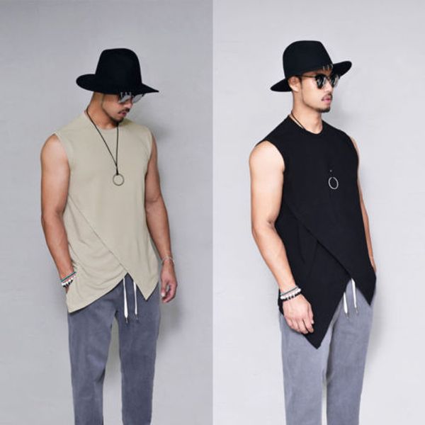 

summer men muscle sleeveless fashion shirt sport tank bodybuilding vest tee, White;black