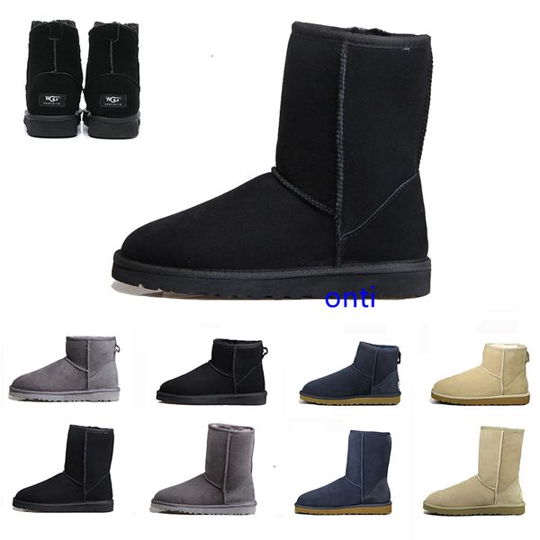 

2019 wgg womens australia classic tall half boots women girl boots boot snow winter black blue ankle boots leather shoes 36-41