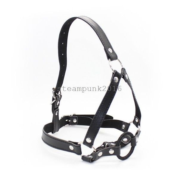 

harness mouth fixation harness open ring oral strap ball face head roleplay mask 876e xeiio