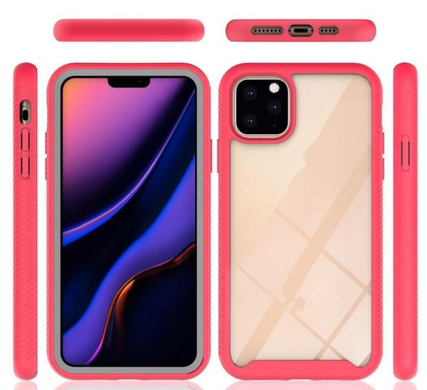 

fashion pc phone cases for iphone 11 pro max 6 8 transparent shockproof rugged hybrid acrylic cover for samsung s9 note10 plus