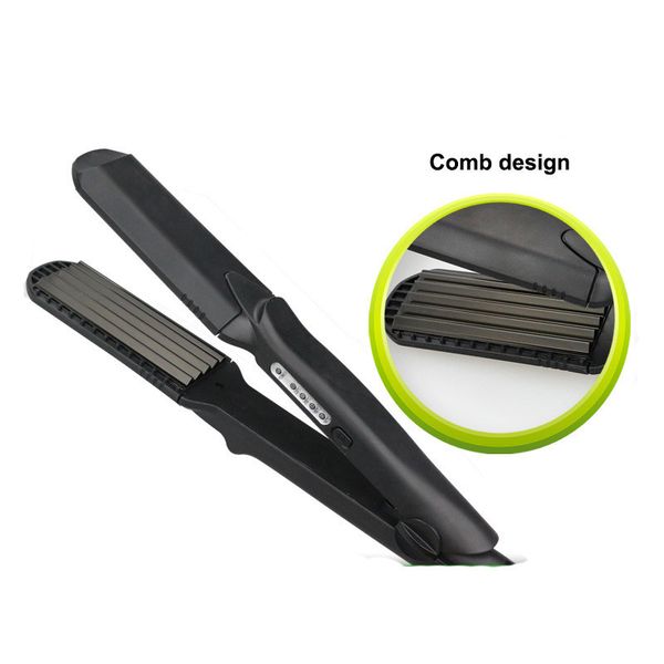 

4-in-1 hair straightener ceramic tourmaline heating plate four temperature adjustment ing, Black