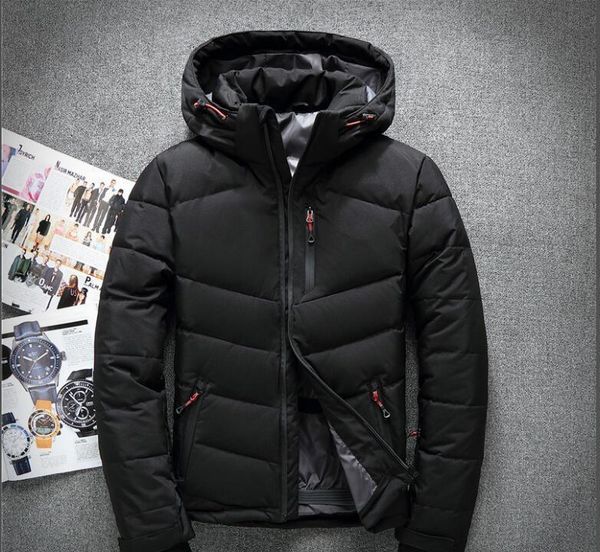 

2019 new wt1791 men fashion white duck down jacket winter casual down coats jackets parkas men sportswear clothing, Black