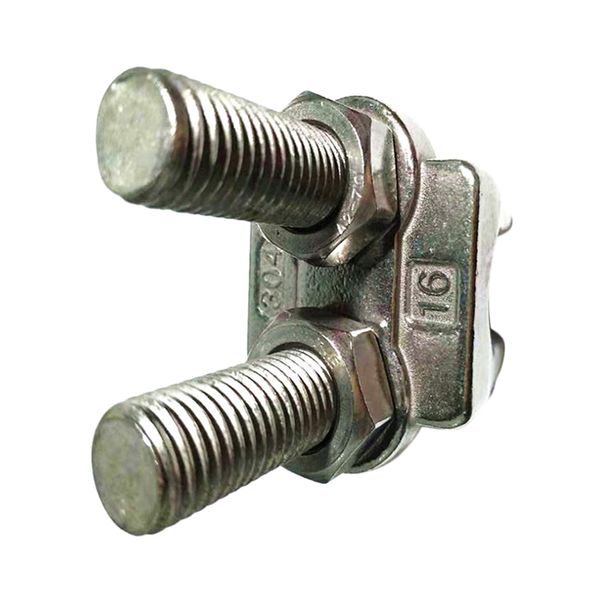 

3mm steel cable clamp clips - pack of 1 - cable eye, indoors or outdoors