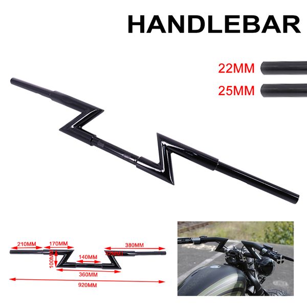 

motorcycle universal 1" handlebar 22 25mm drag handle z bar for harley yamaha chopper cruisers bobber custom street bike