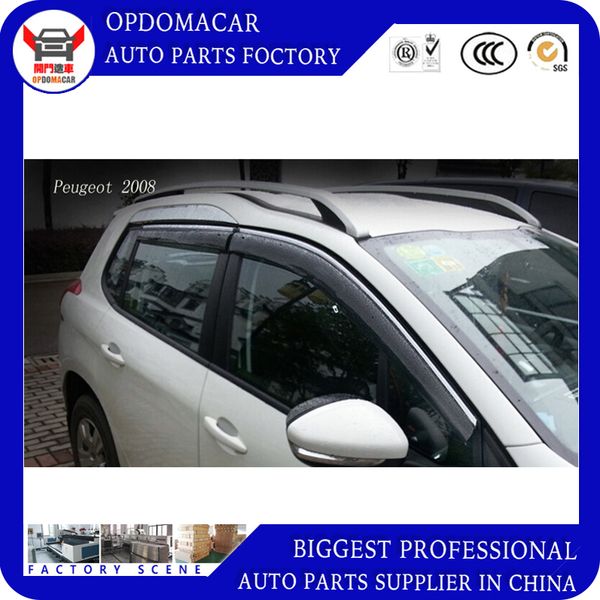 

4 piece injection molding trim vent shade rain sun wind deflector window visor for peugeot 2008 3008 4008 307 508