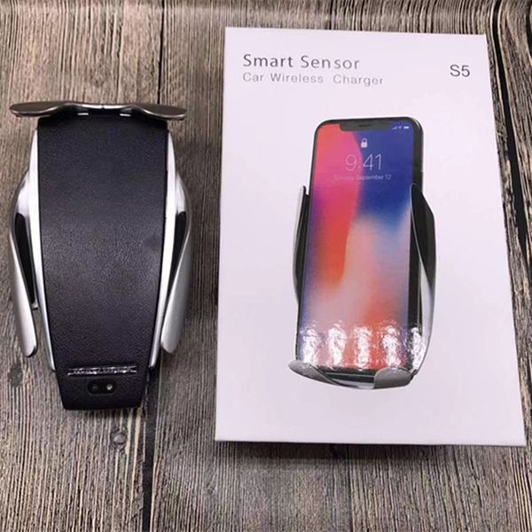 

Автоматическое беспроводное автомобильное зарядное устройство для iphone Android Air Vent Держатель телефона Поворот на 360 градусов Зарядка Кронштейн DHL